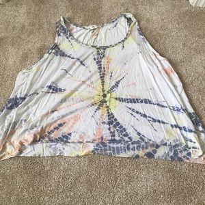 Billabong light wash tie dye tank
